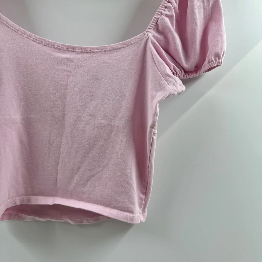 Hollister Light Pink Puffed Short Sleeve Top – Size Medium - Picture 7 of 7
